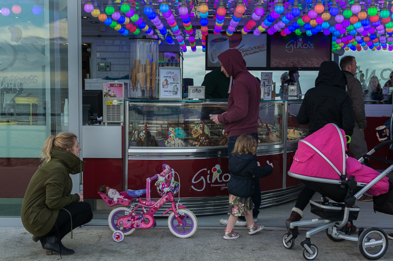 In the pink at the ice cream parlour